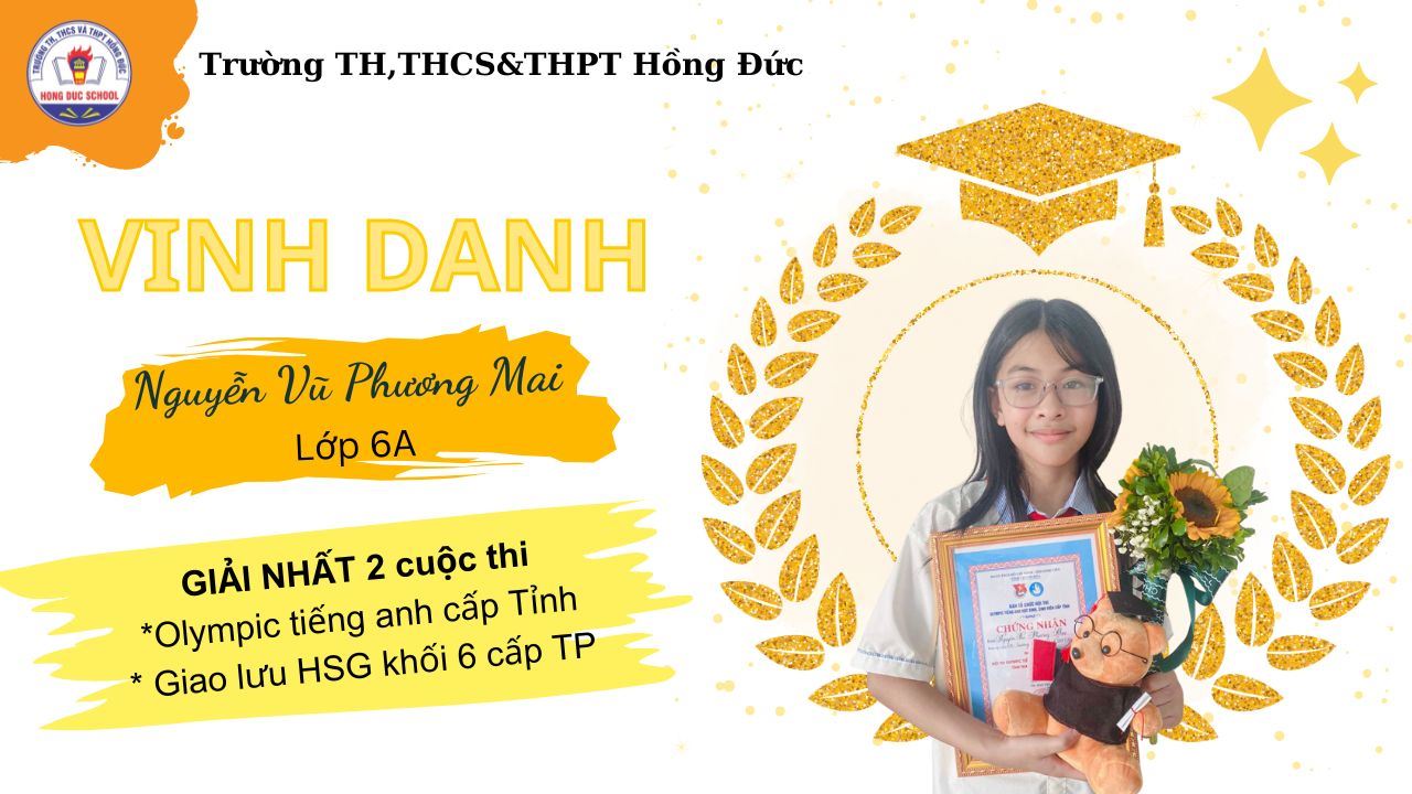 VINH DANH HỌC SINH ĐẠT GIẢI TRONG KỲ THI GIAO LƯU HỌC SINH GIỎI KHỐI 6,7 CẤP THÀNH PHỐ NĂM HỌC 2023 -2024 